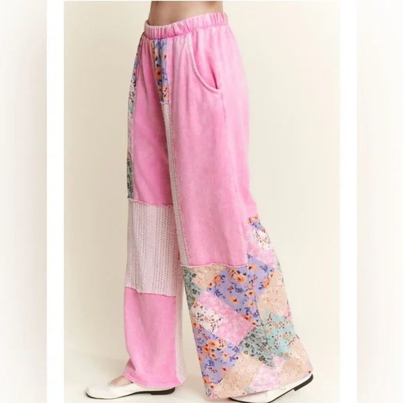 Pink Patchwork Pants - Picture 1 of 5